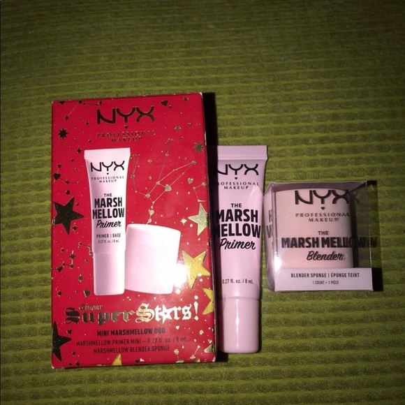 NYX Makeup New Nyx The Marshmallow Primer Blender Set Free Gift